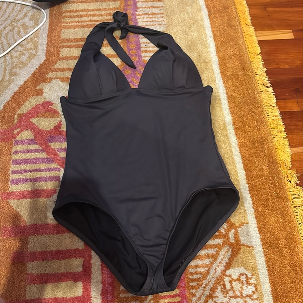 J crew black tie bathing suit size 14